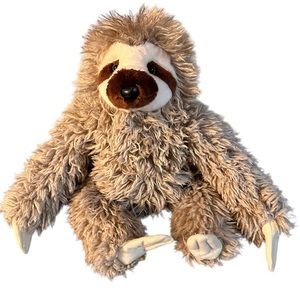 Wild Republic Cuddlekins Sloth Plush 17” Shaggy Shiny Fur 3 Toe Stuffed Animal